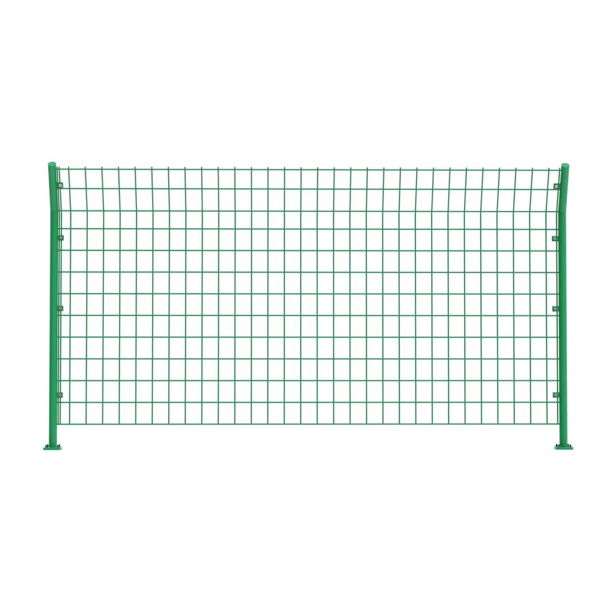 桃型柱护栏网三角折弯护栏围栏公路铁路安全防护铁丝网水库围栏