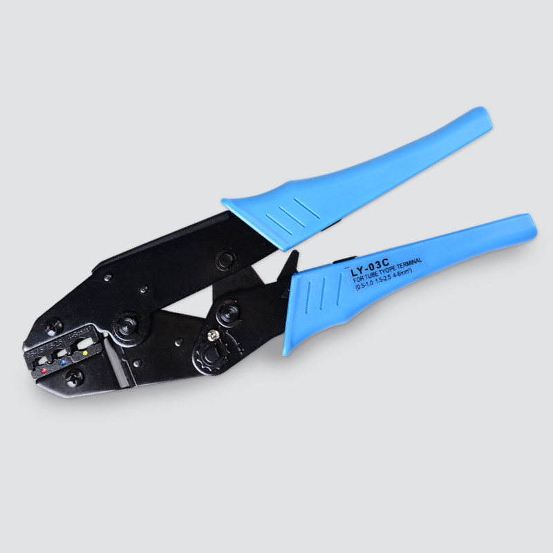 预绝缘端子压接钳LY-03C压线钳0A.5-6mm棘轮式Y型O型冷压端子钳