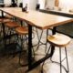 吧台桌简约现代家用酒吧靠墙桌椅组合高脚桌铁艺实木长条窄高桌子