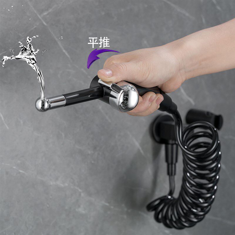 黑色灌肠阴肛冲洗器免按压洗屁股神女性产后私处清洗后庭SM性用品