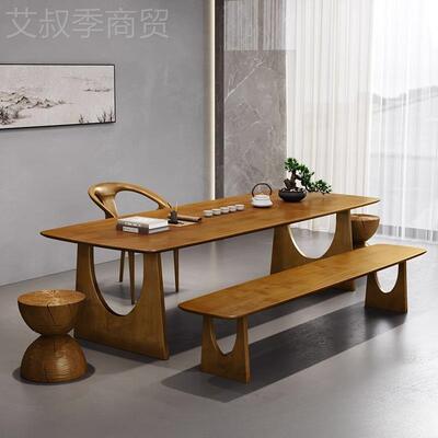 全实木茶桌DBL01椅用组合大板茶代台现简客厅家约茶几原木阳台泡