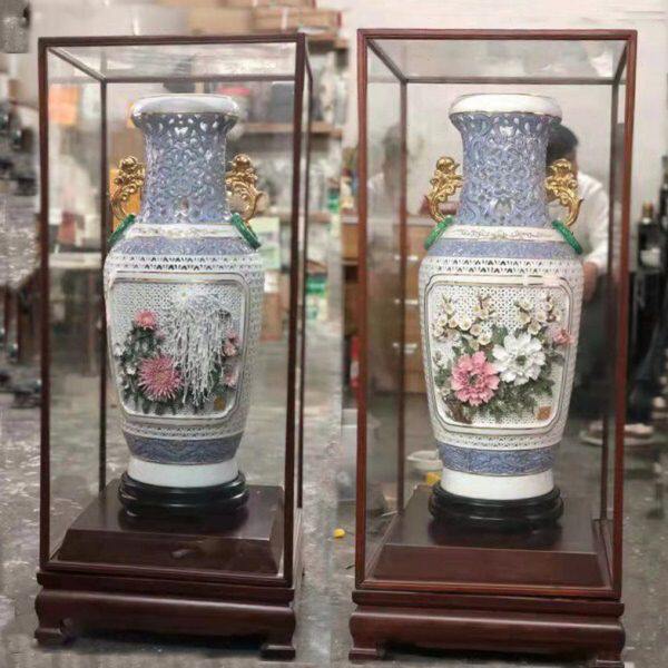 创意陶瓷1米落地大花瓶摆件 中式古典家居新房特大号高档工艺品