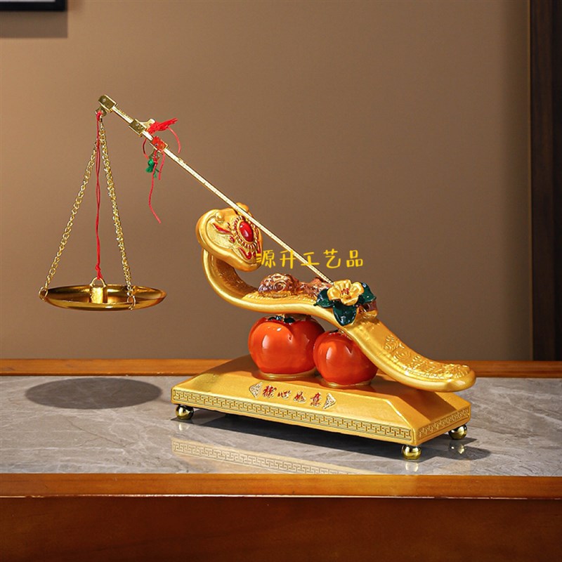 新中式称心如意招财摆件高档客厅酒柜玄关电视柜装U饰乔迁新居礼