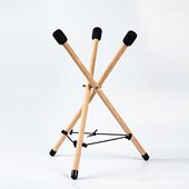 乐器配件空灵鼓手碟支架木架可收纳架子空灵鼓架实木鼓架鼓槌代发
