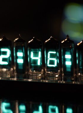 静态显示六管IV11 VFD  复古荧光管时钟 辉光管 胆机时钟