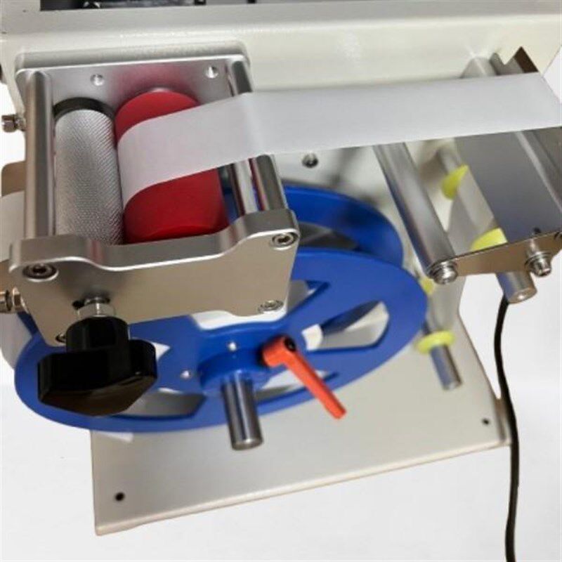 圆型防拆防伪标签封口贴标机生产厂家半自动化直角转角贴标机