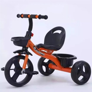 6歲寶寶溜娃嬰K兒手推車腳踏自行車幼兒園 兒童三輪車帶推桿1