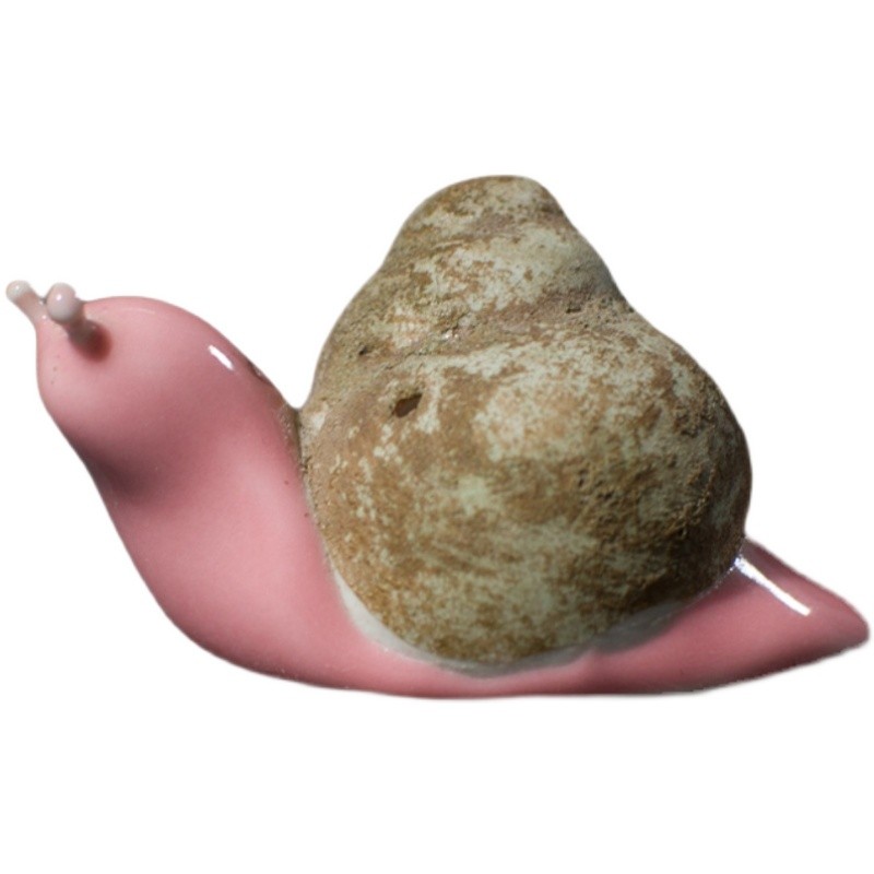 陶瓷蜗牛笔搁创意可爱动物毛笔架文房用品礼品摆件笔山子搁笔器