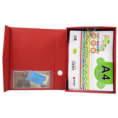 磁扣2寸PVC塑料黑红色蓝色人事办公会计凭证a4文件盒资料档案盒文