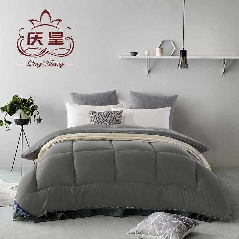 庆皇加厚保暖单人学生棉被褥子双人春秋被子太空被芯冬季纯色冬被