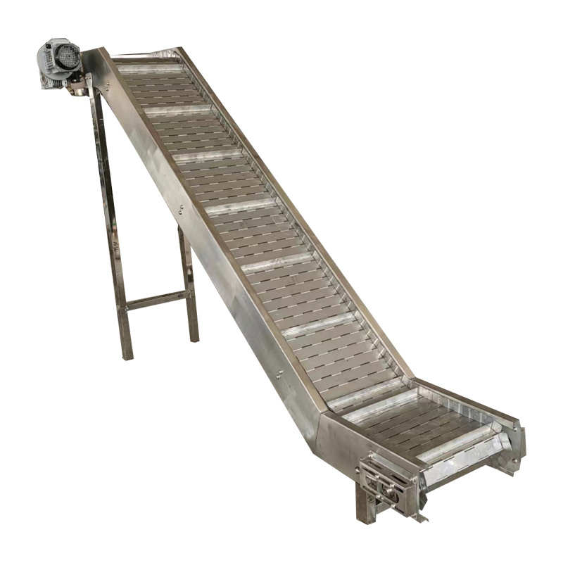 热销炼板提升机304不锈钢带挡A板式板炼传送带工业耐高低温爬坡输