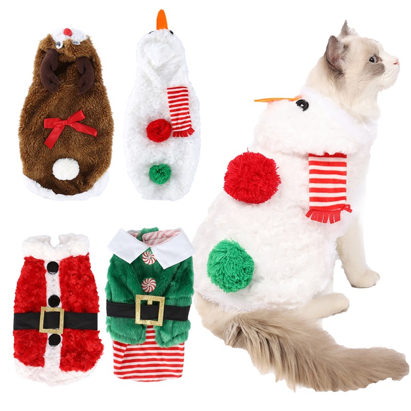 圣诞宠物衣服f 大狗狗衣服柯基猫咪节日服装 白天鹅麋鹿宠物变身