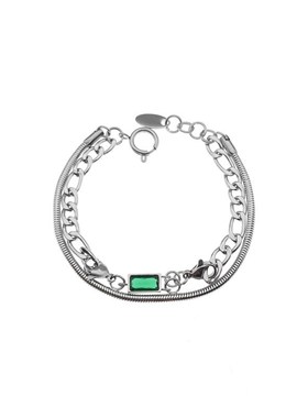 原创双层长方宝石手链女士款韩版简约双层甜美首V饰饰品厂家