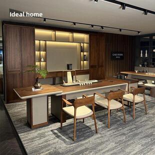 风格 两用一体式 北美黑胡桃茶几 茶蛋桌 高端实木行政桌 新中式