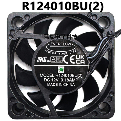 EVERFLOW R124010BU(2) 12V 4cm厘米40mm静音PWM机箱主板散热风扇