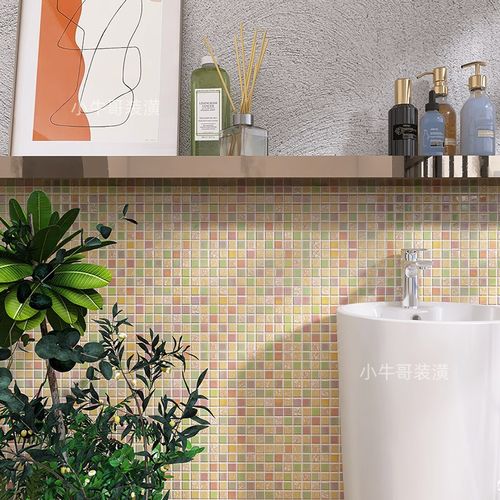 游泳池幻彩水晶玻璃马赛克瓷砖卫生间背景墙民宿泡池水池鱼池瓷砖