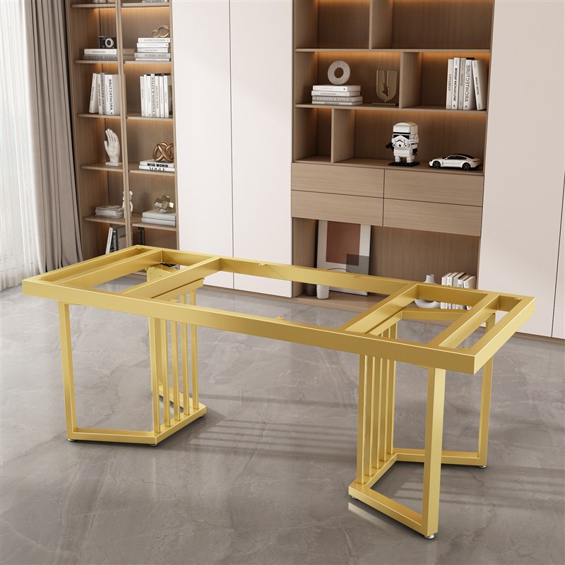 现货茶台桌腿支架岩板茶桌脚y办公桌架书桌餐桌底座铁艺台脚定制