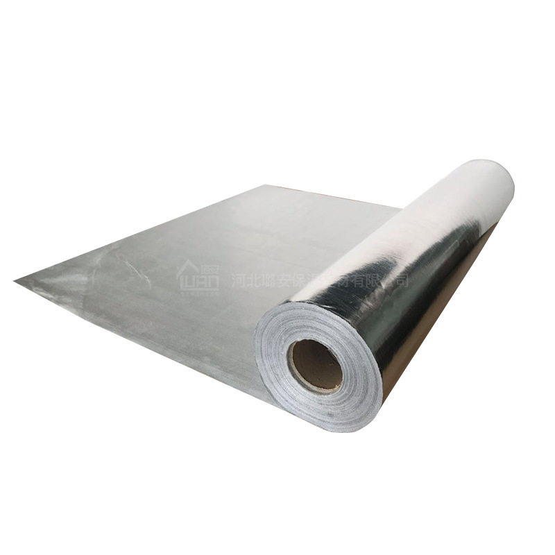 铝箔玻纤布铝g箔布 地暖隔热防火防水阻燃复合自粘玻璃丝布带背胶