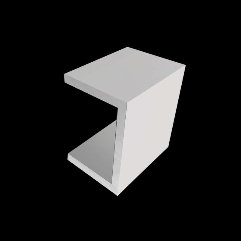 槽铝60X40X5MM铝合金U型槽铝60*40*5mm铝型材内径50mmU型工业槽铝