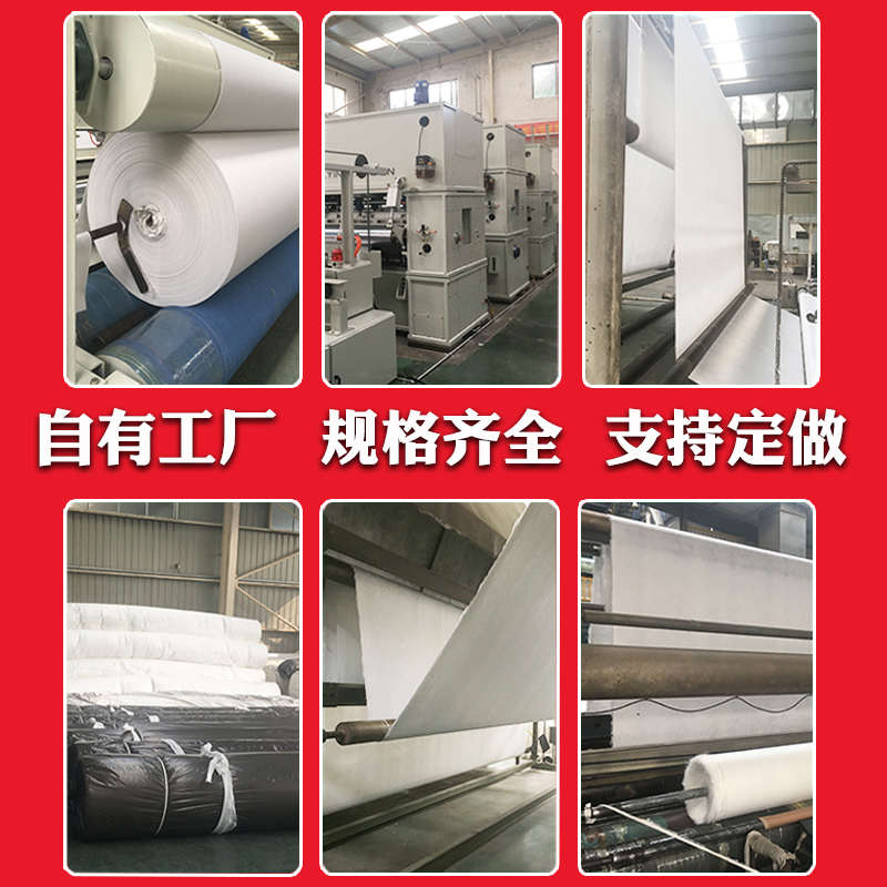 土工布防水防渗膜鱼塘防渗国标覆合土工膜两布一膜一布一膜池塘