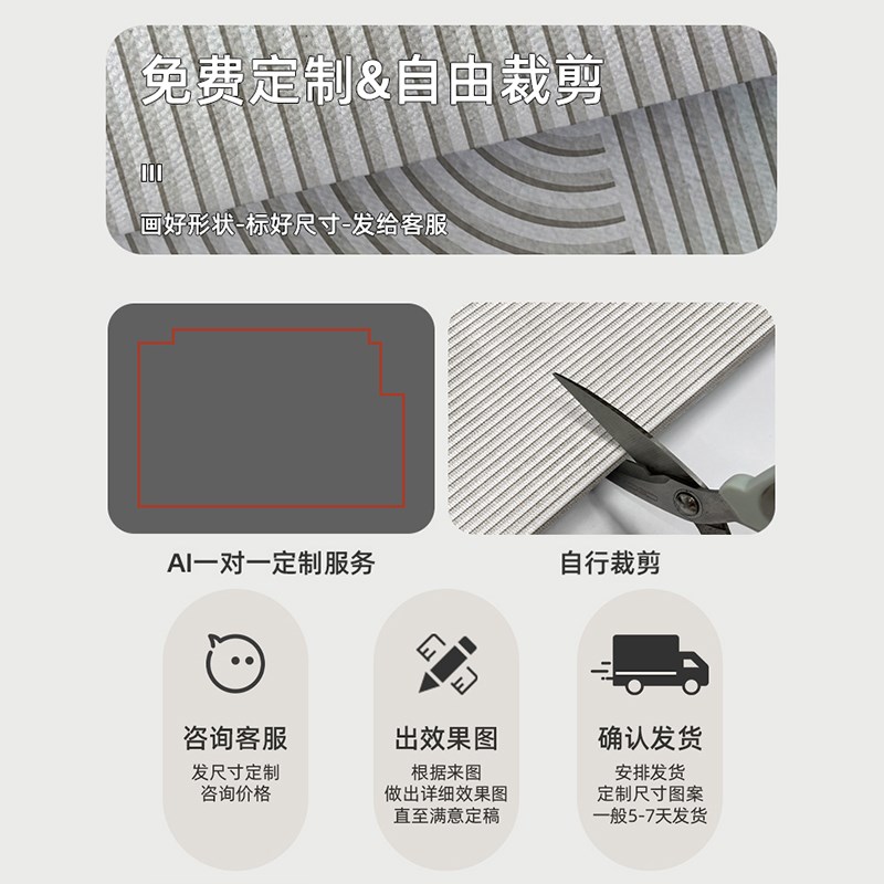 地垫入户门进门地毯门口家用门垫防滑脚垫简约高级可裁剪玄关脚垫