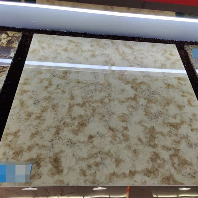 800一代米黄爆米花微晶石瓷砖 客餐厅厨卫室内简约现代地砖墙砖