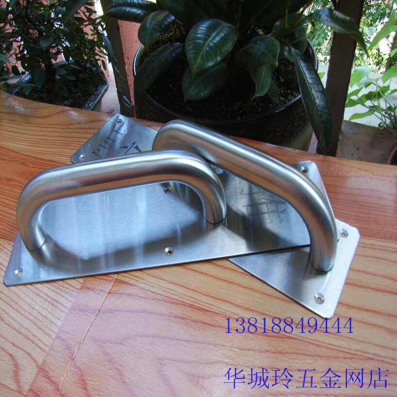 公共卫生间隔断五金配件,洗手间门不锈钢把手,厕所门推拉板拉手