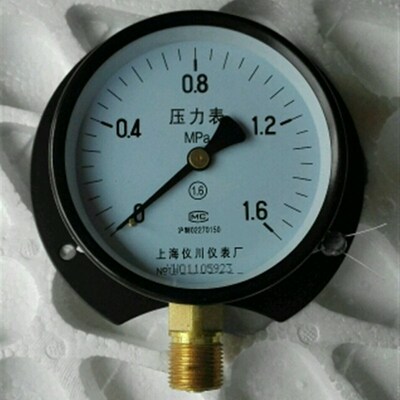 100MM 径向带后边压力表 船用压力表 带后固定圈压力表 y-100T