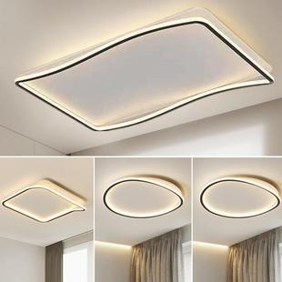 卧室吸顶灯现代简约主卧创意北欧书房客厅灯led圆形极简三室一厅
