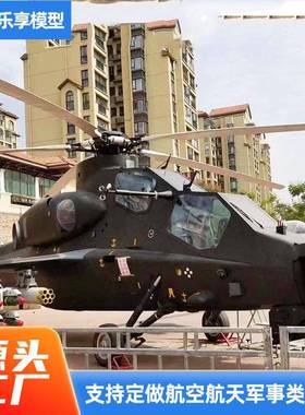 直升机模型大型金属铁艺摆件户外公园景点展览飞机模型战斗机模型