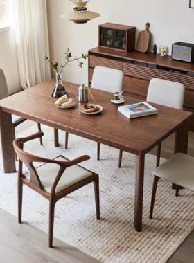 中古实木大餐桌长方形饭桌家用现代桌椅组合法式简约吃饭实木家居