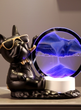 流沙画沙漏摆e件氛围夜灯客厅卧室酒柜电视整体橱柜玄关轻奢新家