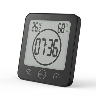 家用电子时钟浴室防水壁钟吸盘式桌面台钟温湿度倒计时钟表静音