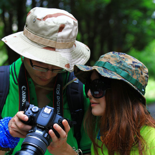迷彩帽奔尼帽圆边帽 渔夫帽遮阳帽太阳帽可折叠钓鱼帽 沙丘户外