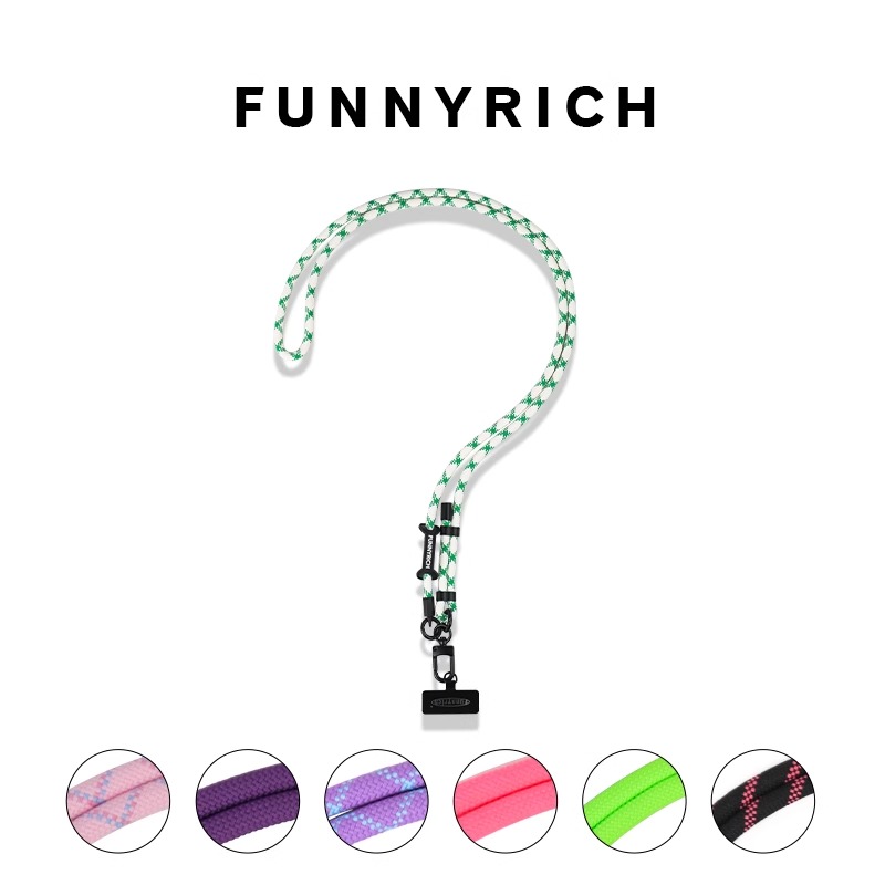 FUNNYRICH编织手机壳挂绳长款斜挎可背挂链挂脖防丢7mm长度可调节