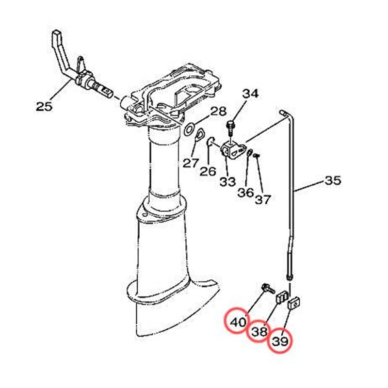 T4/5hp船外机换档连接块6E0-44145-00 6E0-44146-00 95895-06020