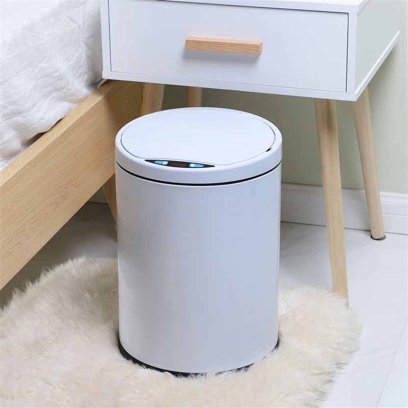 奥尔丰不锈钢智能感应垃圾桶家用客厅厨房自动卫生间电动香槟金筒