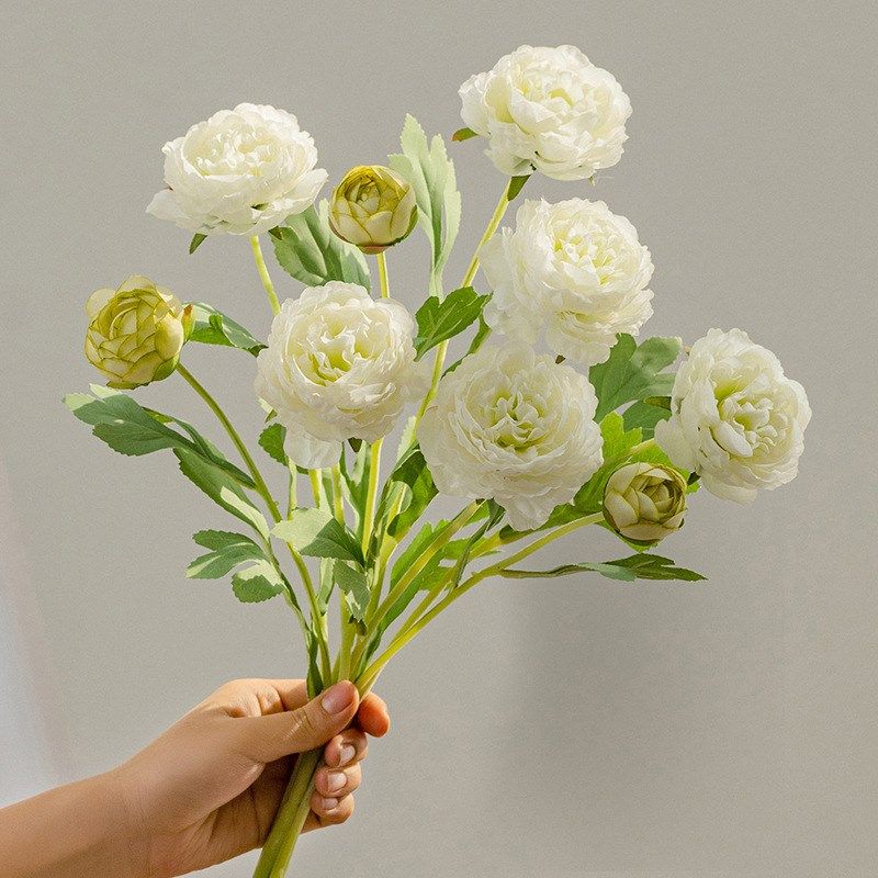 千姿露莲花玫瑰花干花束绢花假花客厅餐桌装饰摆件洋牡丹,家居饰品,仿真花/假花,淘宝优惠券,粉丝福利购,淘宝优惠卷