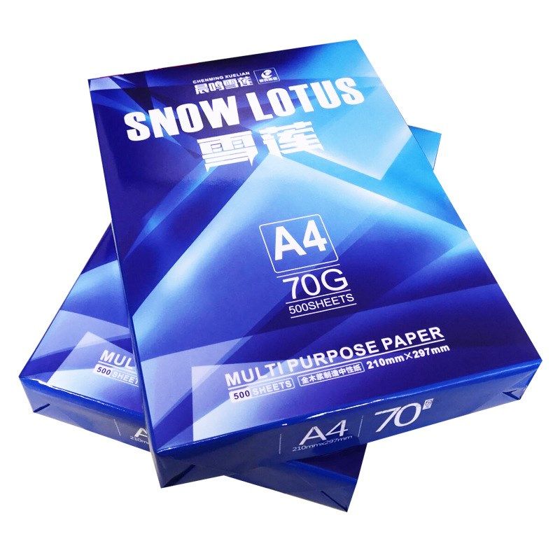 A4打印复印纸70g整箱雪莲A4纸办公白纸单包500张A4打印纸一箱