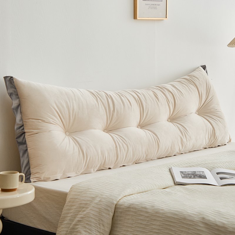 奶油风床头软包靠背202t5新款榻榻米靠垫卧室无床头护腰背垫大靠