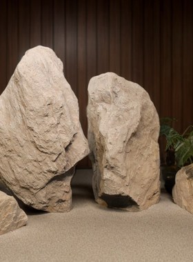 庭院花园旱景仿石摆件商场展厅A楼梯间枯山水石头造景装饰点缀