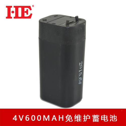HE 4V600MAH蓄电池4V0.6A电瓶电蚊拍应急灯台灯手电筒小电池铅酸