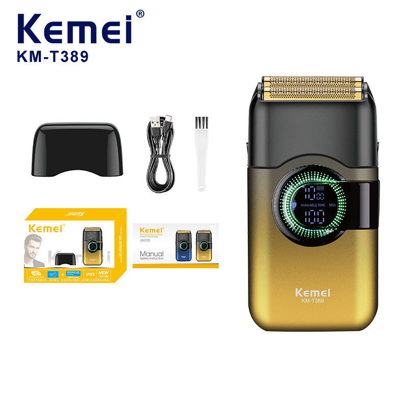 kemei剃须刀刮胡刀精钢双刀T389图片