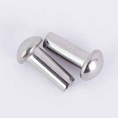 M6M8M10M12M14M16不锈钢304半圆头铆钉GB867敲击式蘑菇头标牌实心