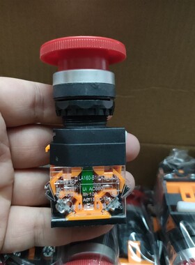 淳博电气 LA38型蘑菇头紧急制动急停按钮开关 LA160-B1-11ZS