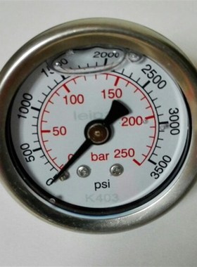 250bar 轴向耐震压力表 螺纹m14x1.5 YN-40-ZQ 3500psi 41-47mm