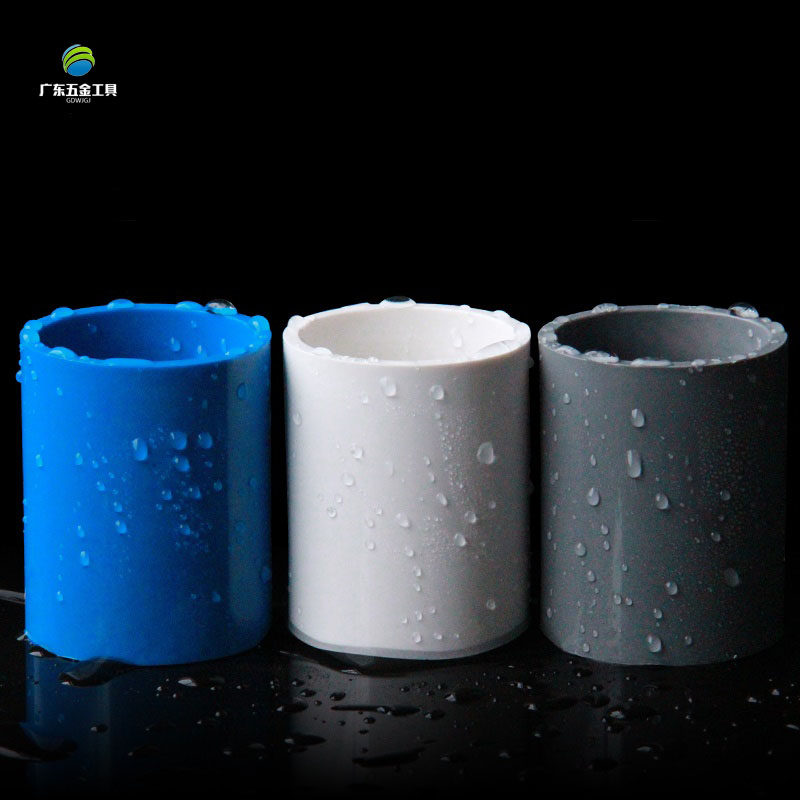 PVC直接接头水管连接直通塑料给水管件160 110 90 75 63 50 32 25