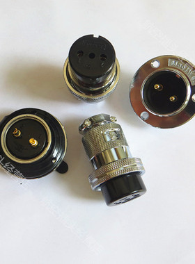 航空插头GX30 DF30 M30 2芯3芯4芯 插座 法兰