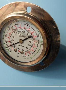 -30IN.HG-200PSI -1-15BAR R404A -100-+40 R22耐震充油压力表
