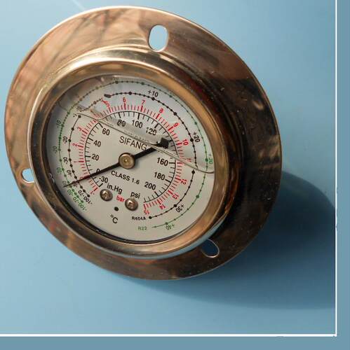 -30IN.HG-200PSI -1-15BAR R404A -100-+40 R22耐震充油压力表